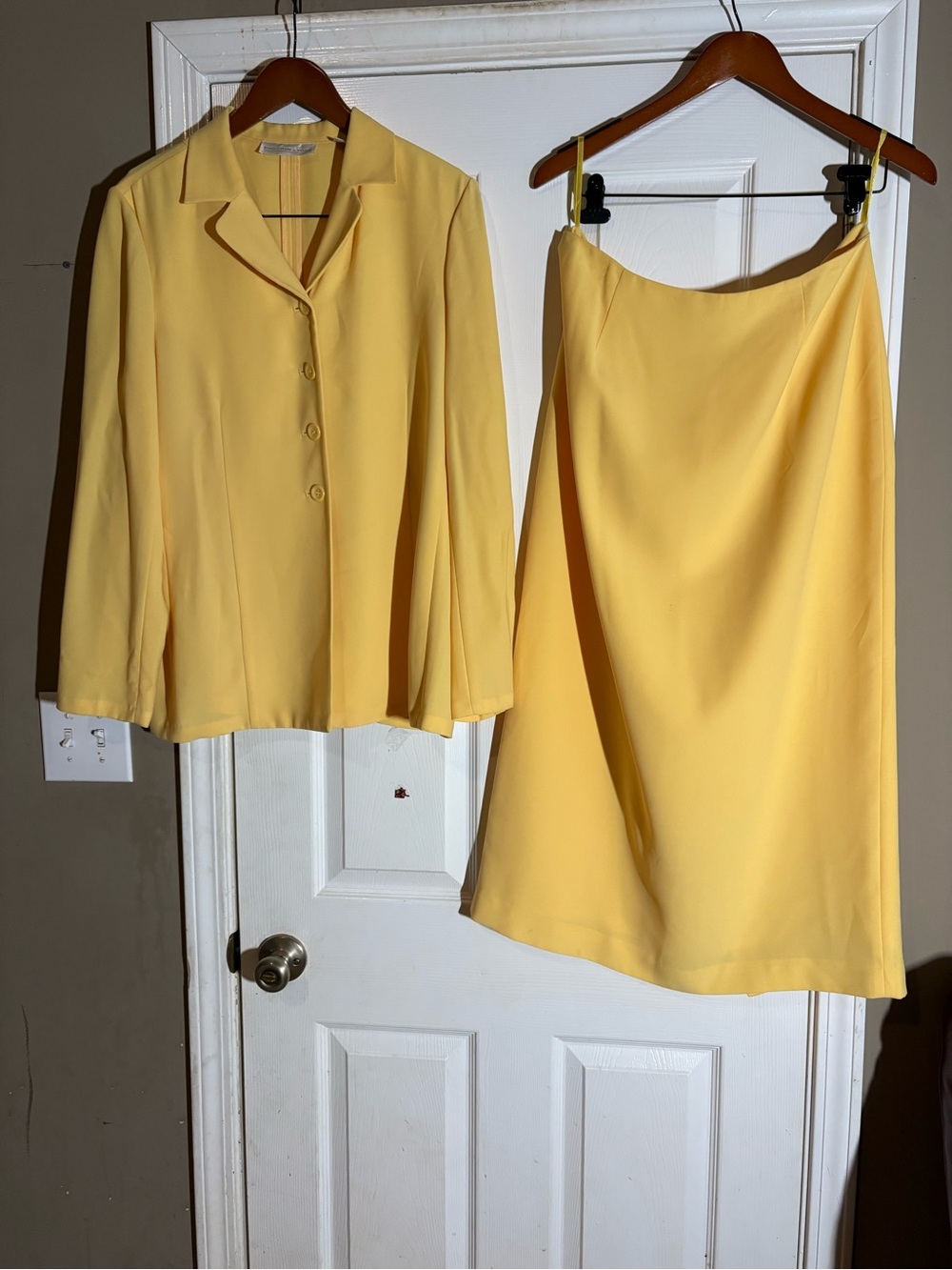 Preston & York Lemon Yellow Midi Skirt Two-Piece Settle
